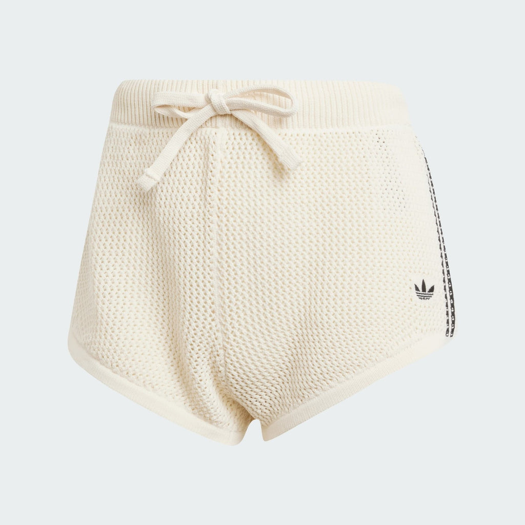 Adidas Originals Womens Premium Crochet Sprinter Shorts 'Wonder White' RARE S XL