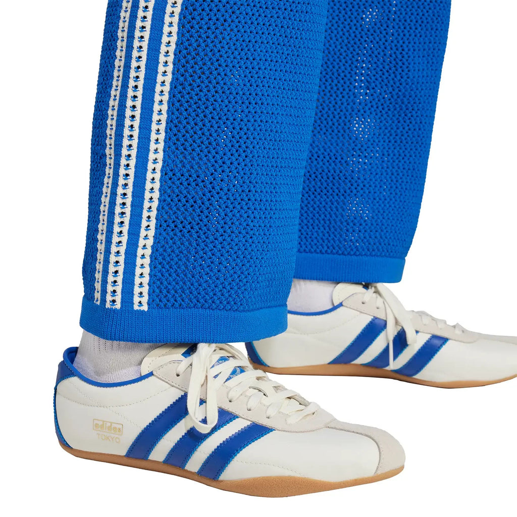 Adidas Originals Womens Premium Crochet Track Pants Blue RARE Medium