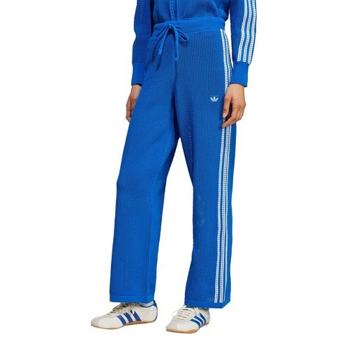 Adidas Originals Womens Premium Crochet Track Pants Blue RARE Medium