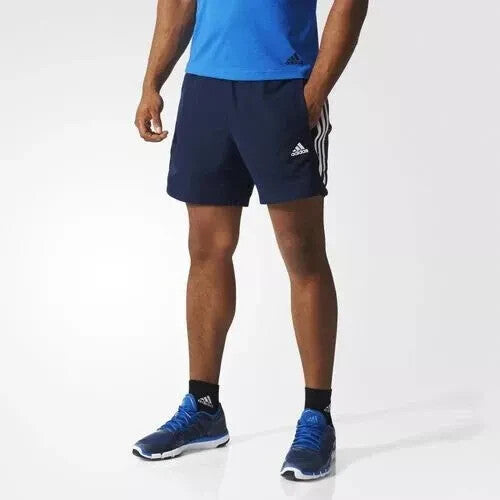 Adidas Mens 3 Stripe Chelsea Climalite Training Shorts Gym Football Sports S-2XL