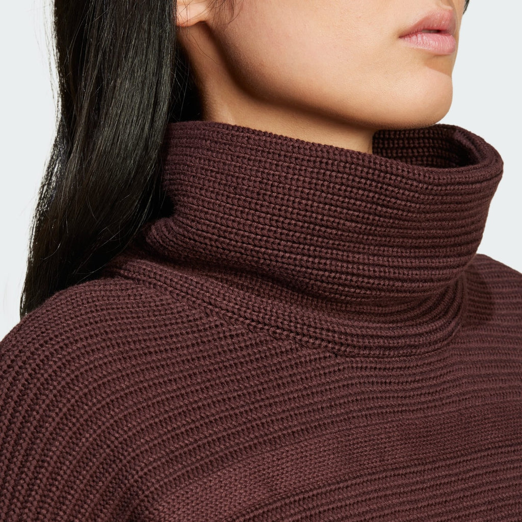 Adidas Originals Womens Premium Oversized Knit Turtleneck Sweater IX0966 S M XL