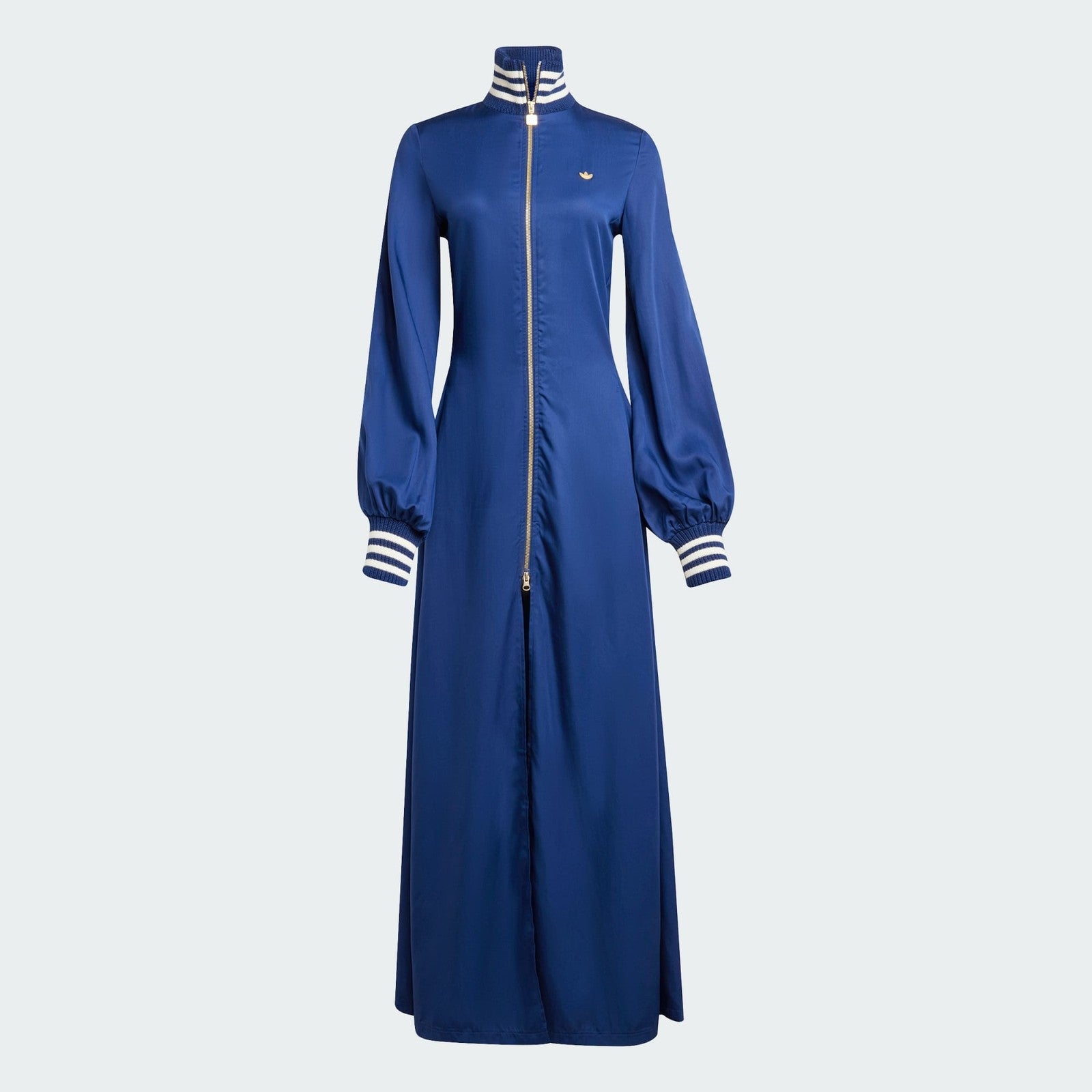 Adidas Originals Premium Satin Dress Womens Maxi Dress 'Dark Blue' RARE XS S M