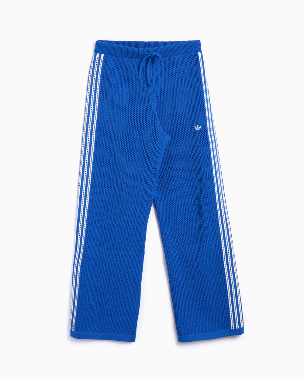 Adidas Originals Womens Premium Crochet Track Pants Blue RARE Medium