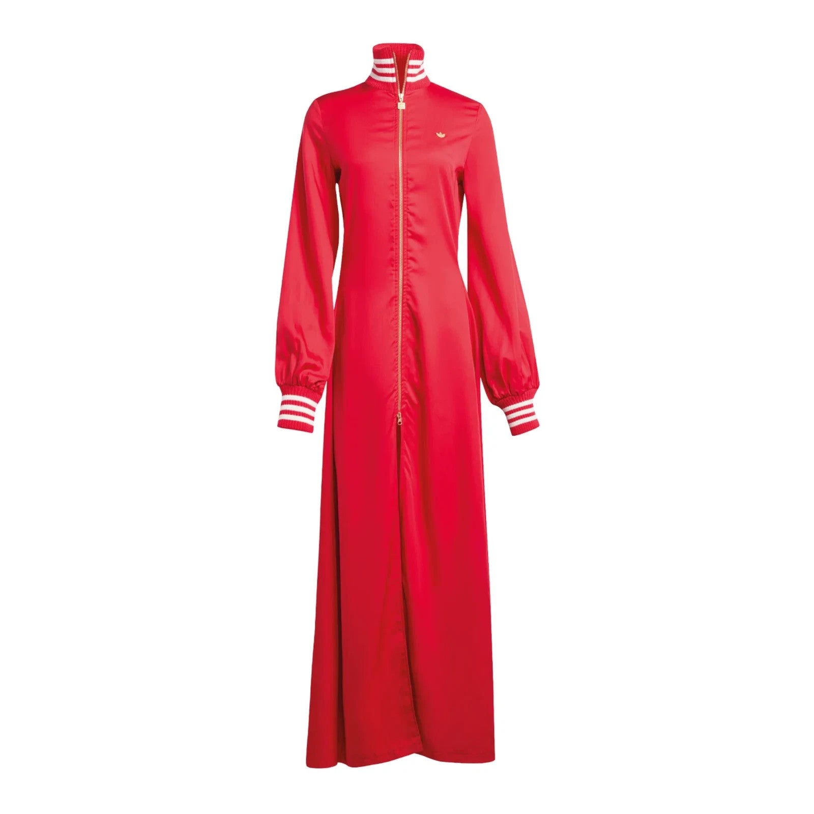 Adidas Originals Premium Satin Dress Womens Maxi Dress Red RARE Medium