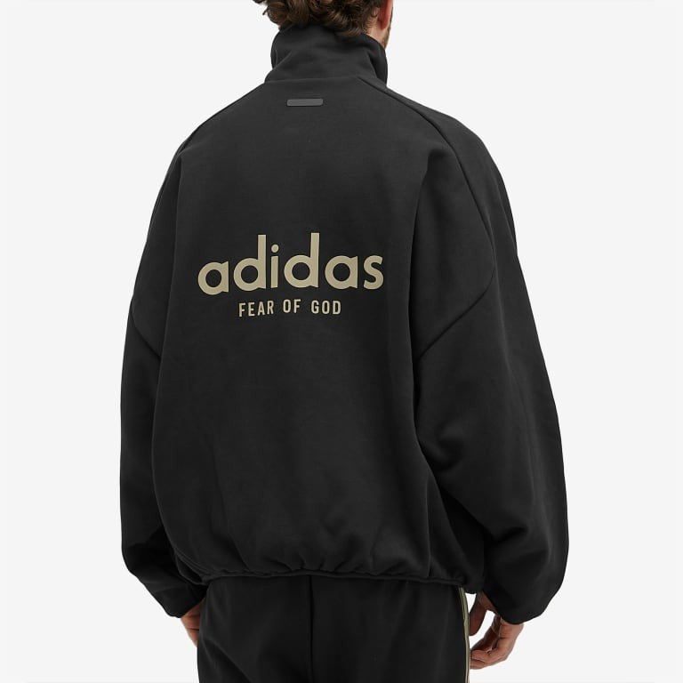 Adidas x Fear of God Athletics Fleece Track Jacket Full Zip Black Large RARE