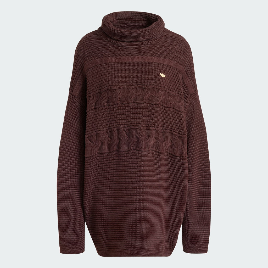 Adidas Originals Womens Premium Oversized Knit Turtleneck Sweater IX0966 S M XL
