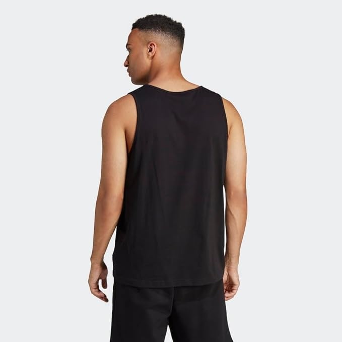 Adidas Originals Tank Top Mens Trefoil Essentials Casual Vest Black H35498 S M