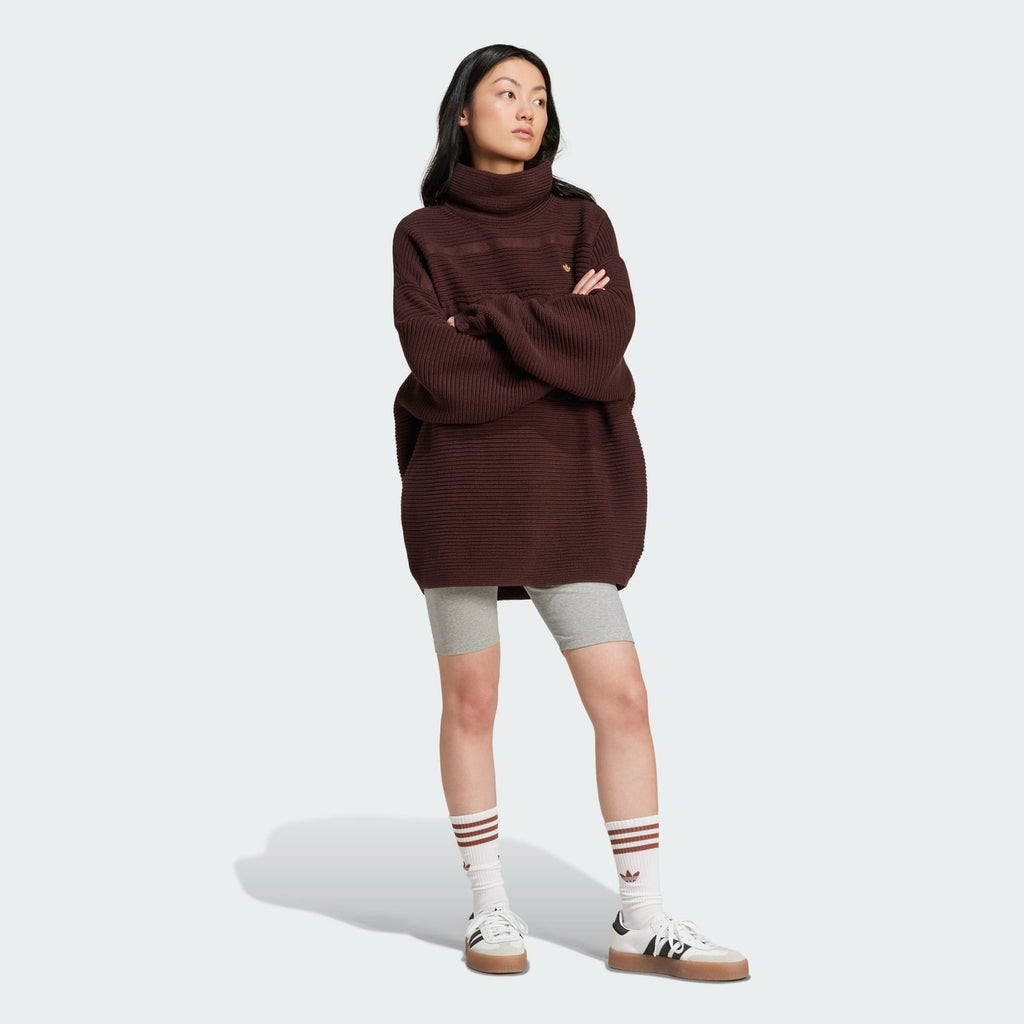 Adidas Originals Womens Premium Oversized Knit Turtleneck Sweater IX0966 S M XL