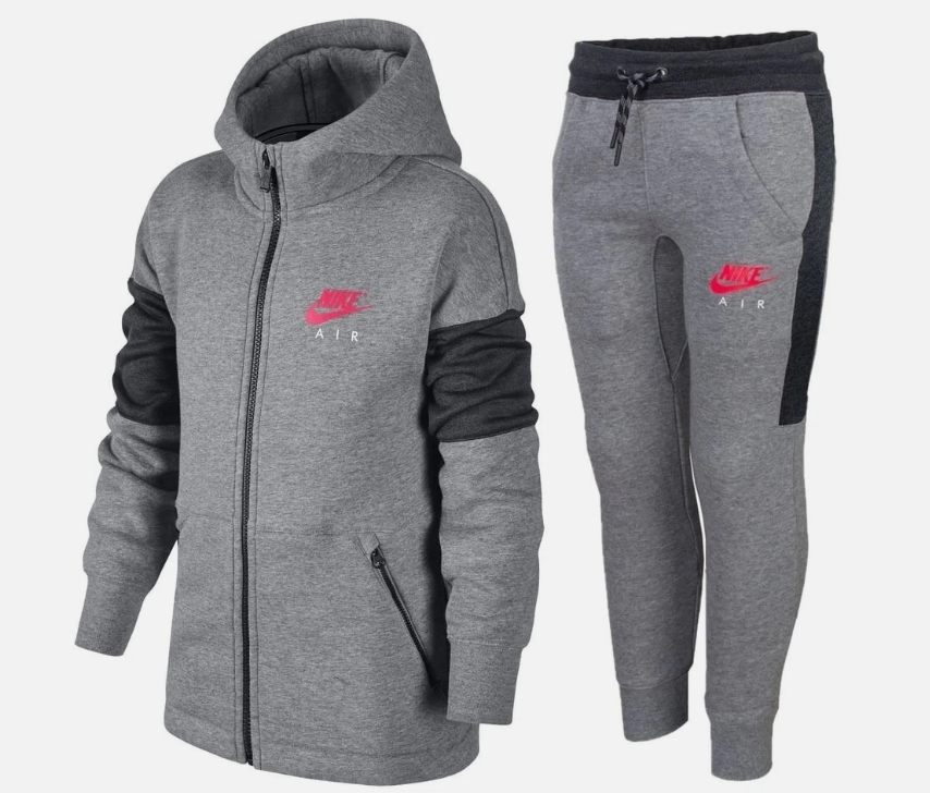 Nike Air Boys Full Tracksuit Grey