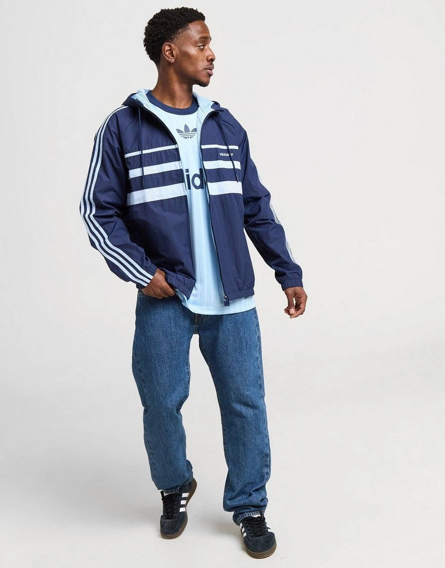 Adidas Originals The First Hooded Windbreaker Jacket Navy
